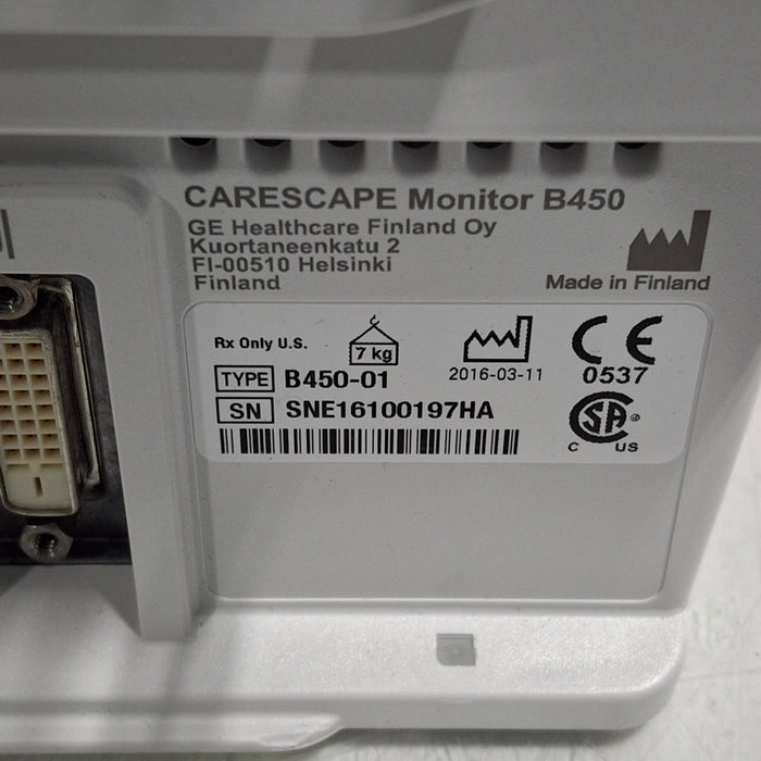 GE Healthcare GE Healthcare Carescape B450 Critical Care Patient Monitor Patient Monitors reLink Medical