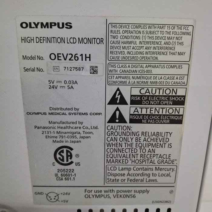 Olympus Olympus OEV261H 26" LCD Endoscopy Monitor Flexible Endoscopy reLink Medical