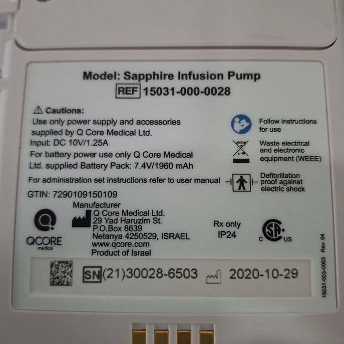 QCore Medical QCore Medical Sapphire Multi-Therapy Infusion Pump Infusion Pump reLink Medical