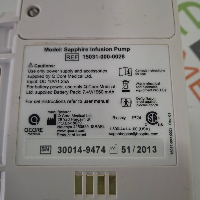 QCore Medical QCore Medical Sapphire Multi-Therapy Infusion Pump Infusion Pump reLink Medical