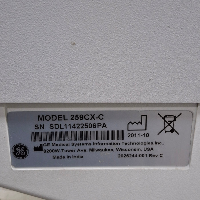 GE Healthcare GE Healthcare Corometrics 250cx Series Model 259cx-c Fetal Monitor Patient Monitors reLink Medical