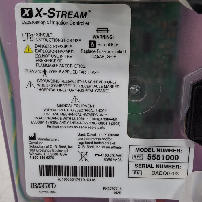 Davol Davol X-Stream Laproscopic Irrigation Controller Surgical Equipment reLink Medical
