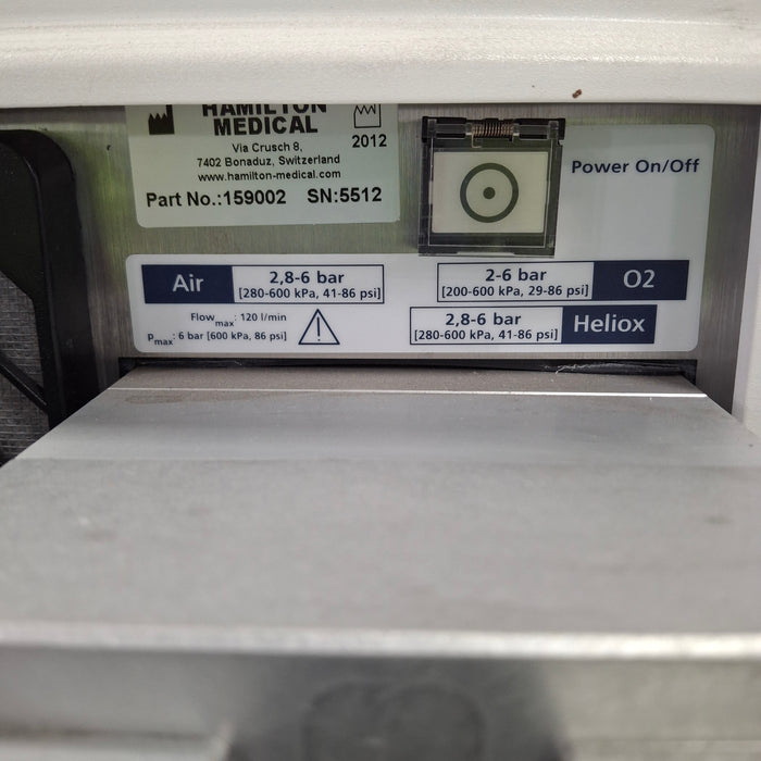 Hamilton Medical Inc Hamilton Medical Inc G5 Ventilator Respiratory reLink Medical