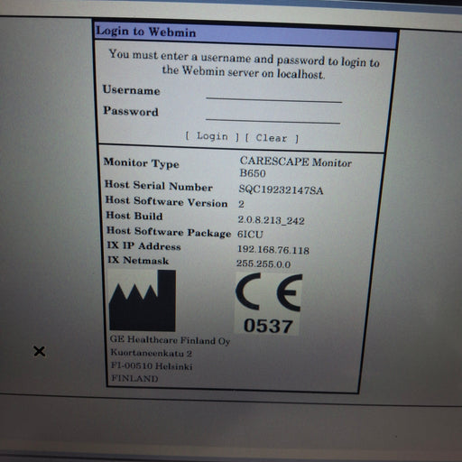 GE Healthcare GE Healthcare Carescape B650 Patient Monitor Patient Monitors reLink Medical