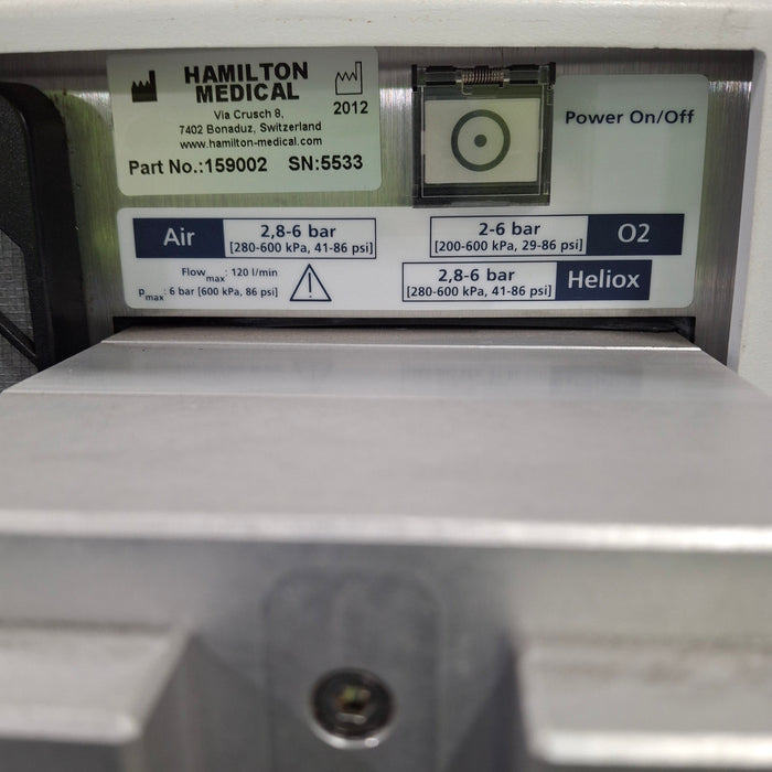 Hamilton Medical Inc Hamilton Medical Inc G5 Ventilator Respiratory reLink Medical