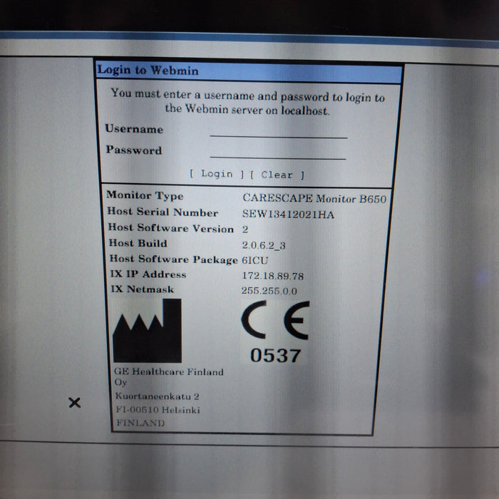 GE Healthcare GE Healthcare Carescape B650 Patient Monitor Patient Monitors reLink Medical