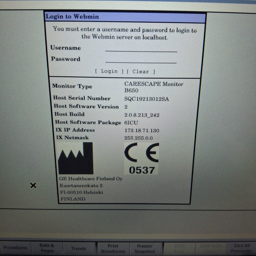 GE Healthcare GE Healthcare Carescape B650 Critical Care Patient Monitor Patient Monitors reLink Medical