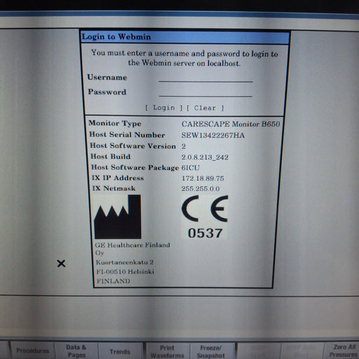 GE Healthcare GE Healthcare Carescape B650 Patient Monitor Patient Monitors reLink Medical