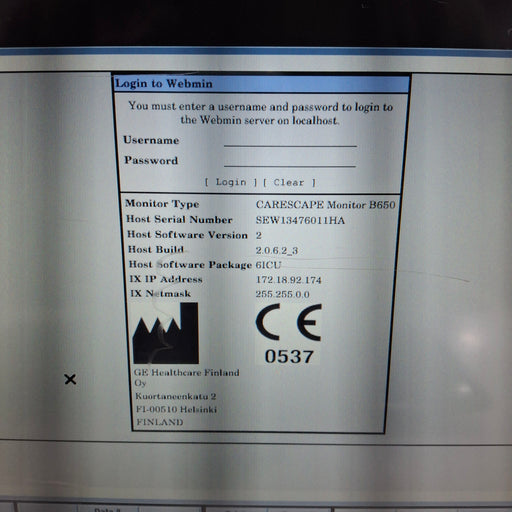 GE Healthcare GE Healthcare Carescape B650 Patient Monitor Patient Monitors reLink Medical