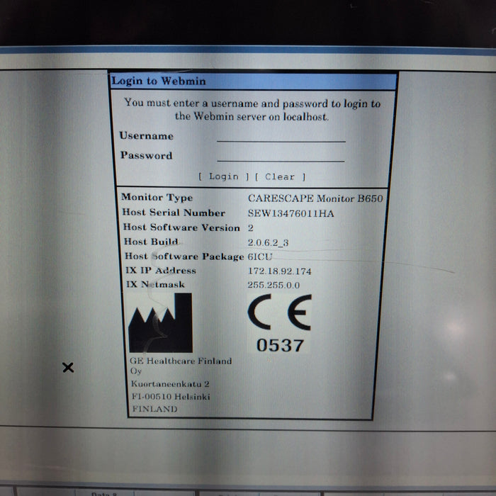 GE Healthcare GE Healthcare Carescape B650 Patient Monitor Patient Monitors reLink Medical