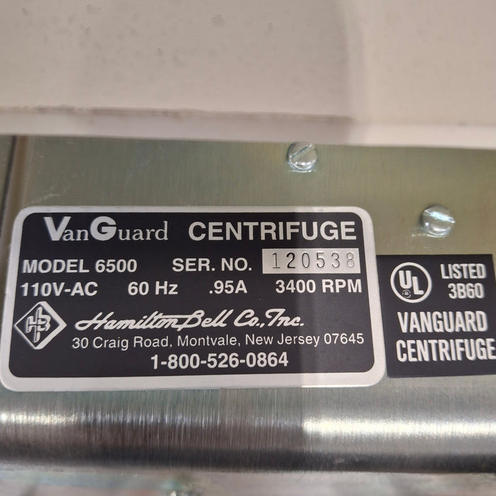 Hamilton Bell Co., Inc Hamilton Bell Co., Inc VanGuard V6500 Centrifuge Centrifuges reLink Medical