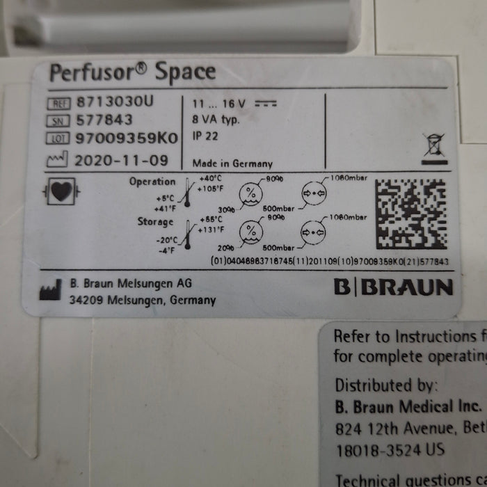 B. Braun B. Braun Perfusor Space Syringe Pump Infusion Pump reLink Medical