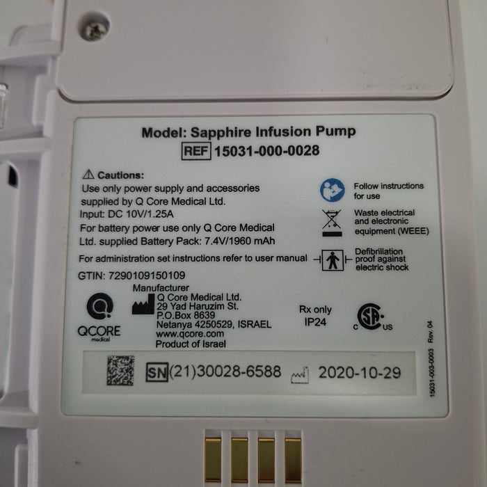 QCore Medical QCore Medical Sapphire Multi-Therapy Infusion Pump Infusion Pump reLink Medical