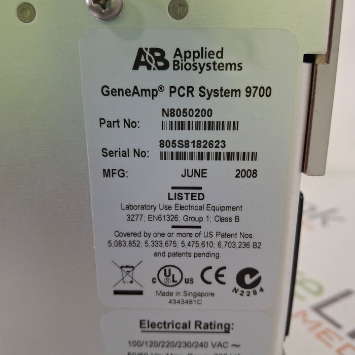 Applied Biosystems Applied Biosystems GeneAmp 9700 PCR System Research Lab reLink Medical