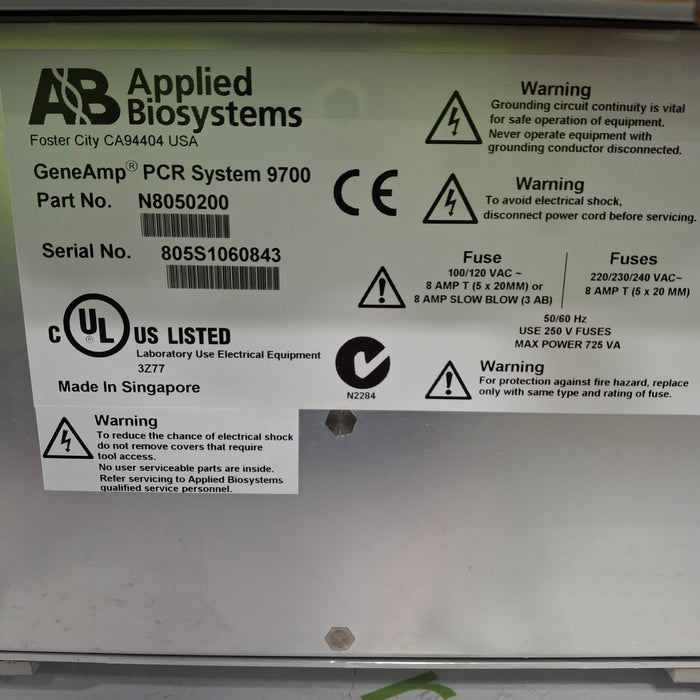 Applied Biosystems Applied Biosystems GeneAmp 9700 PCR System Research Lab reLink Medical