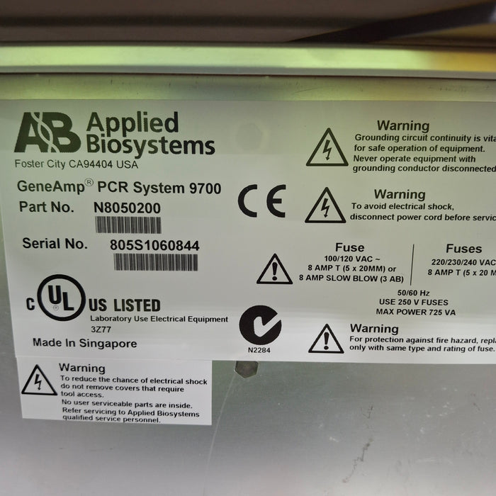 Applied Biosystems Applied Biosystems GeneAmp 9700 PCR System Research Lab reLink Medical