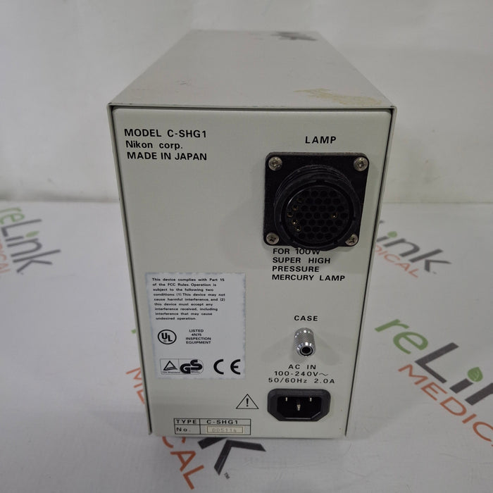Nikon Nikon C-SHG1 100W Super High Pressure Mercury Lamp Power Supply Lab Microscopes reLink Medical