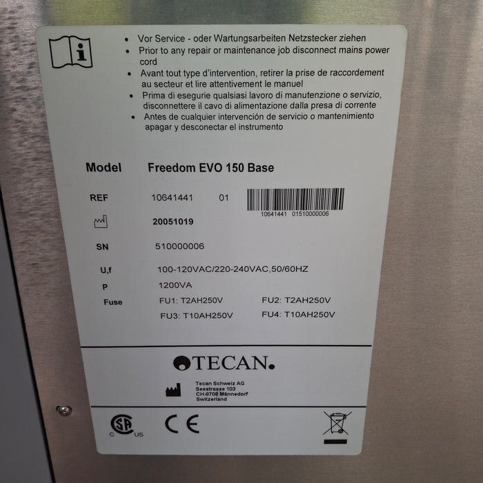 Tecan Freedom Evo 150 Base Liquid Handler