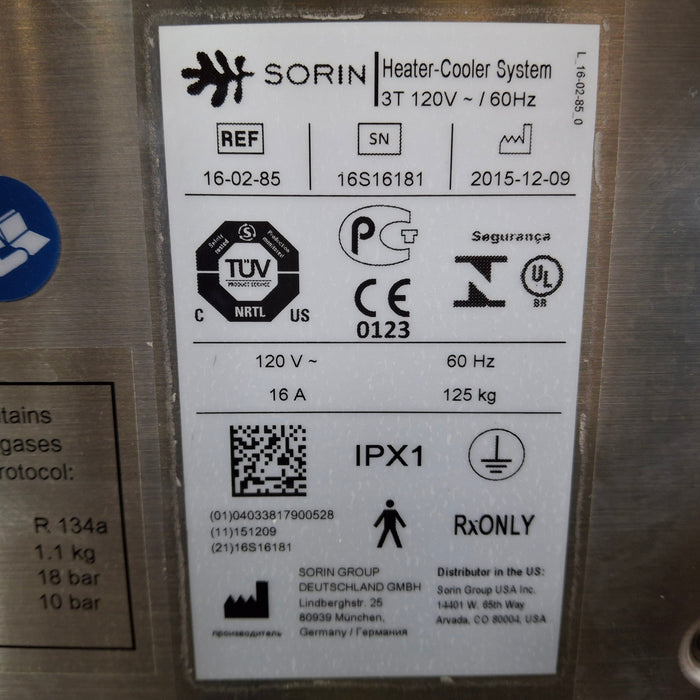 Sorin Group USA, Inc. 16-02-85 Heater-Cooler System
