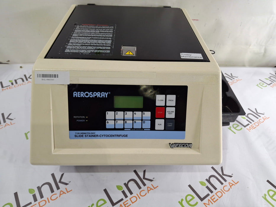 Wescor 7120 Aerospray Hematology Slide Stainer Cytocentrifuge