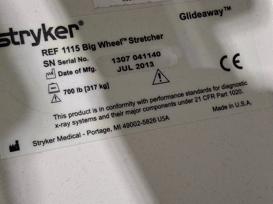 Stryker Stryker 1115 Big Wheel Glideaway Stretcher Beds & Stretchers reLink Medical
