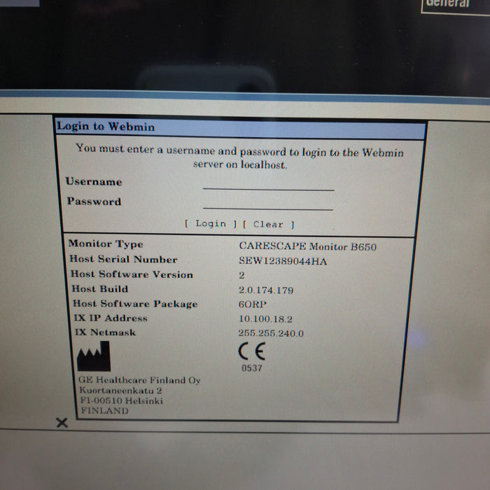 GE Healthcare GE Healthcare Carescape B650 Anesthesia Care Patient Monitor Patient Monitors reLink Medical