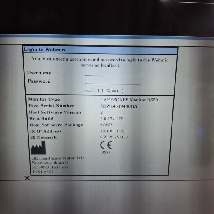 GE Healthcare GE Healthcare Carescape B650 Anesthesia Care Patient Monitor Patient Monitors reLink Medical