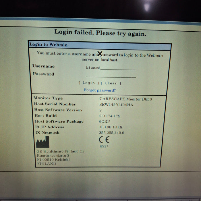 GE Healthcare GE Healthcare Carescape B650 Anesthesia Care Patient Monitor Patient Monitors reLink Medical