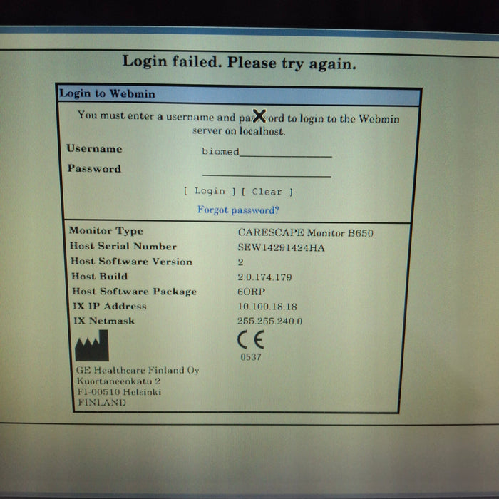 GE Healthcare GE Healthcare Carescape B650 Anesthesia Care Patient Monitor Patient Monitors reLink Medical