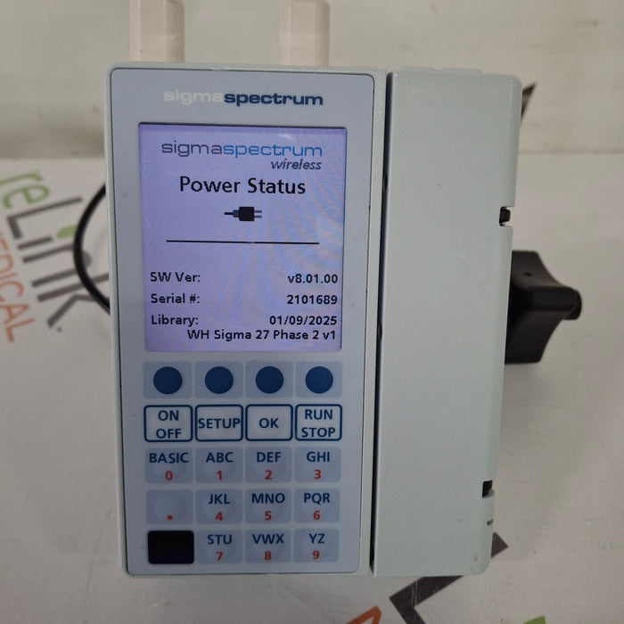 Baxter Sigma Spectrum 8.01.00 with A/B/G/N Battery Infusion Pump