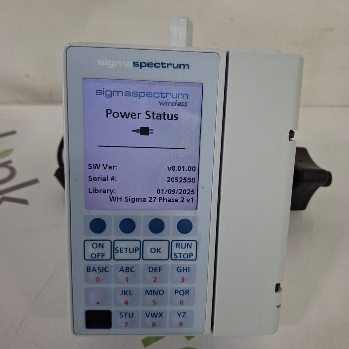 Baxter Sigma Spectrum 8.01.00 with B/G Battery Infusion Pump