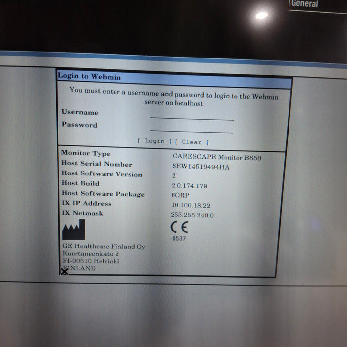 GE Healthcare GE Healthcare Carescape B650 Anesthesia Care Patient Monitor Patient Monitors reLink Medical