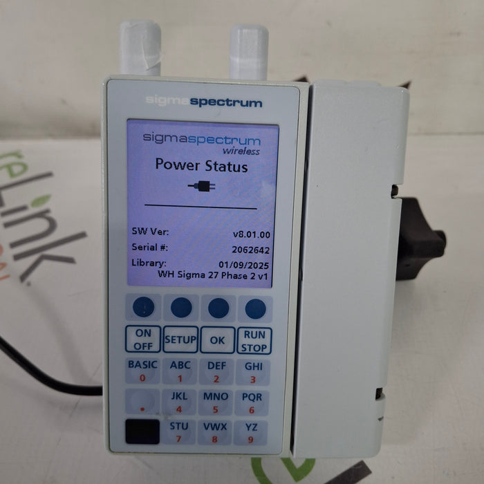 Baxter Sigma Spectrum 8.01.00 with A/B/G/N Battery Infusion Pump