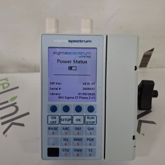 Baxter Sigma Spectrum 8.01.00 with A/B/G/N Battery Infusion Pump