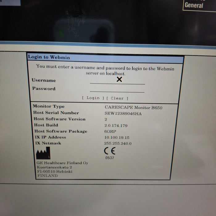 GE Healthcare GE Healthcare Carescape B650 Anesthesia Care Patient Monitor Patient Monitors reLink Medical