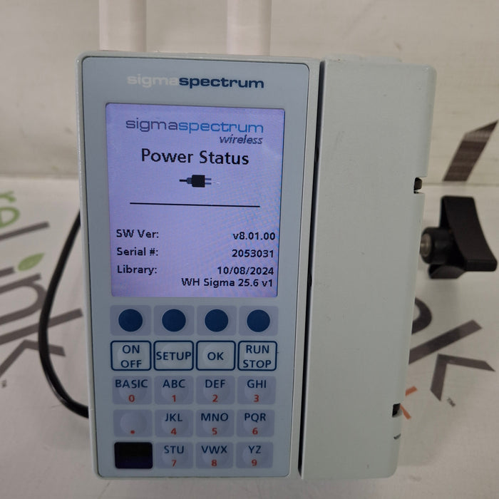 Baxter Sigma Spectrum 8.01.00 with A/B/G/N Battery Infusion Pump