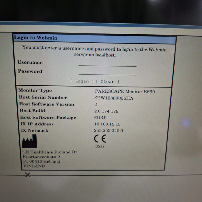 GE Healthcare GE Healthcare Carescape B650 Anesthesia Care Patient Monitor Patient Monitors reLink Medical