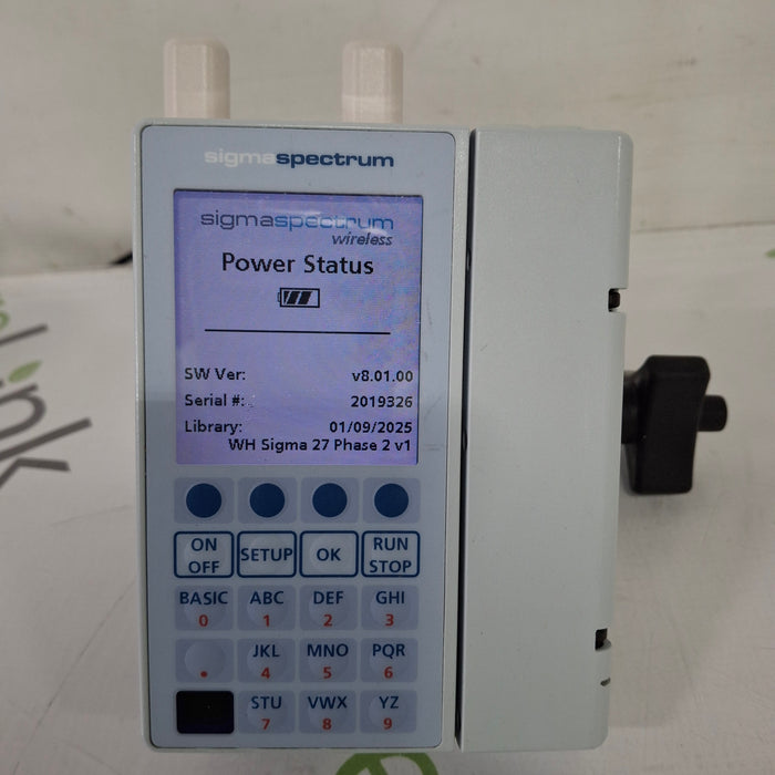 Baxter Sigma Spectrum 8.01.00 with A/B/G/N Battery Infusion Pump