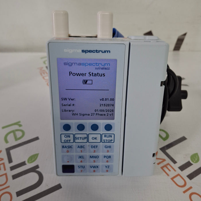 Baxter Sigma Spectrum 8.01.00 with A/B/G/N Battery Infusion Pump