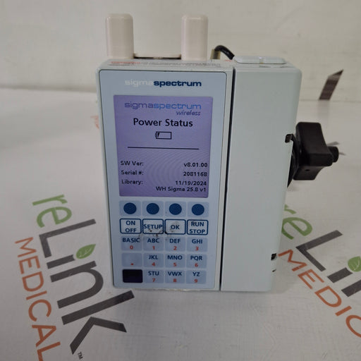 Baxter Baxter Sigma Spectrum 8.01.00 with A/B/G/N Battery Infusion Pump Infusion Pump reLink Medical