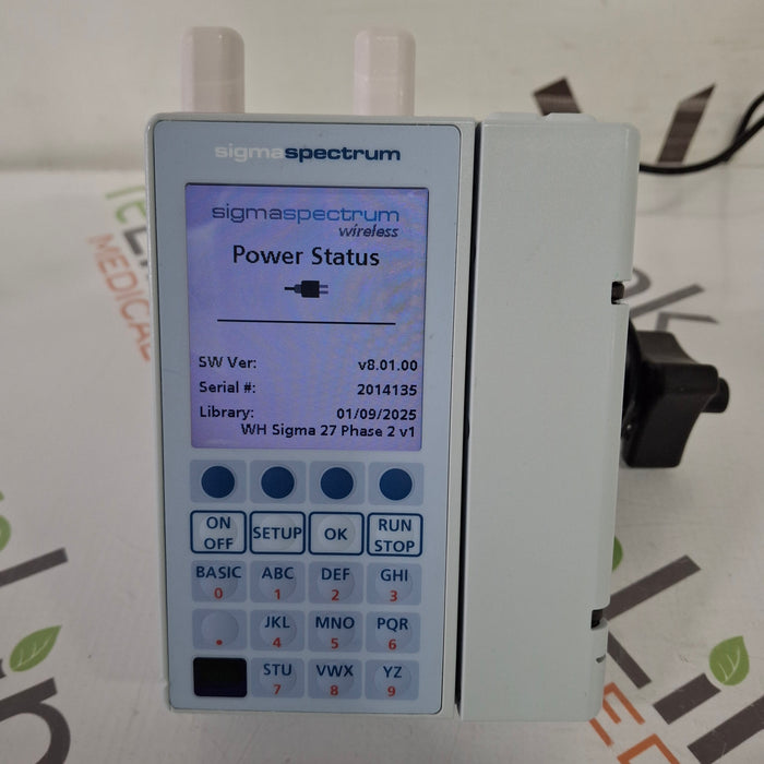 Baxter Sigma Spectrum 8.01.00 with A/B/G/N Battery Infusion Pump