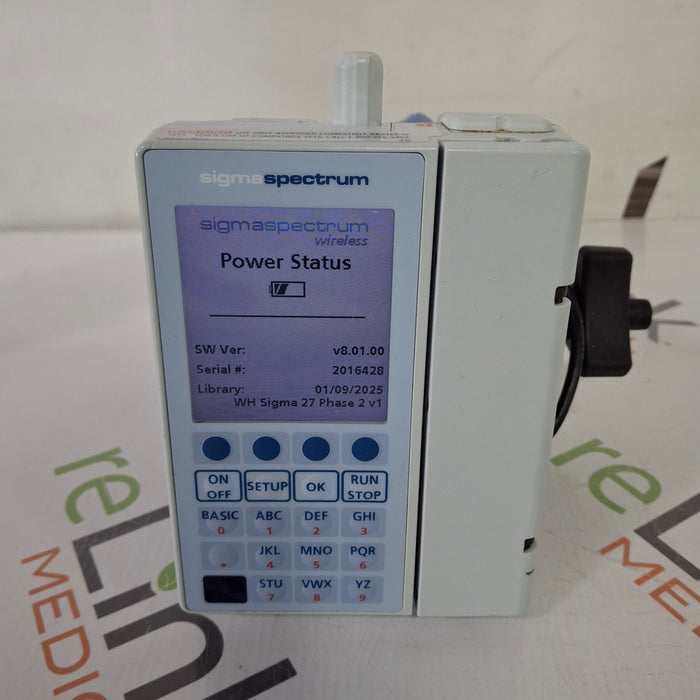Baxter Sigma Spectrum 8.01.00 with B/G Battery Infusion Pump