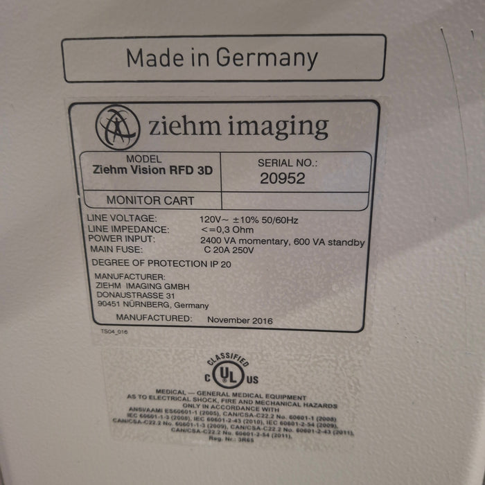 Ziehm Imaging Ziehm Imaging Vision RFD 3D C-Arm C-Arms & Tables reLink Medical