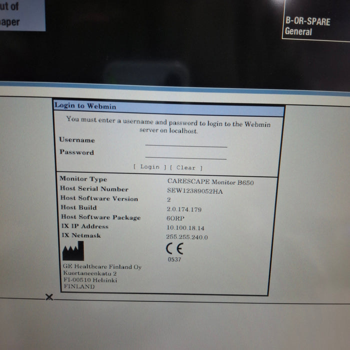 GE Healthcare GE Healthcare Carescape B650 Anesthesia Care Patient Monitor Patient Monitors reLink Medical