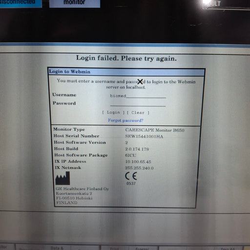 GE Healthcare GE Healthcare Carescape B650 Critical Care Patient Monitor Patient Monitors reLink Medical