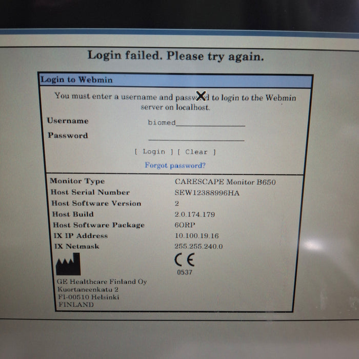 GE Healthcare GE Healthcare Carescape B650 Anesthesia Care Patient Monitor Patient Monitors reLink Medical