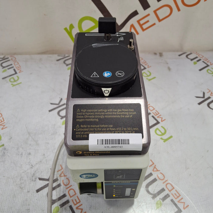 Datex-Ohmeda Tec 6 Plus Desflurane Vaporizer