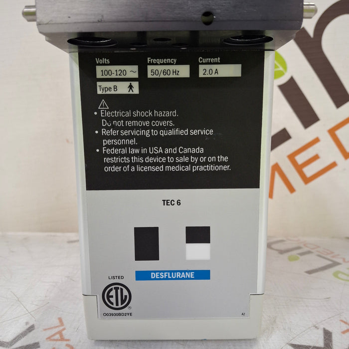Datex-Ohmeda Tec 6 Plus Desflurane Vaporizer
