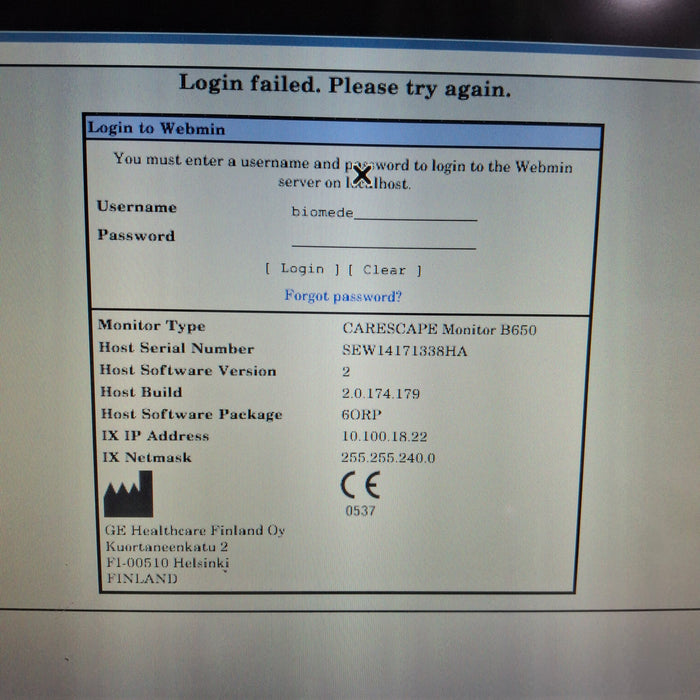 GE Healthcare GE Healthcare Carescape B650 Anesthesia Care Patient Monitor Patient Monitors reLink Medical