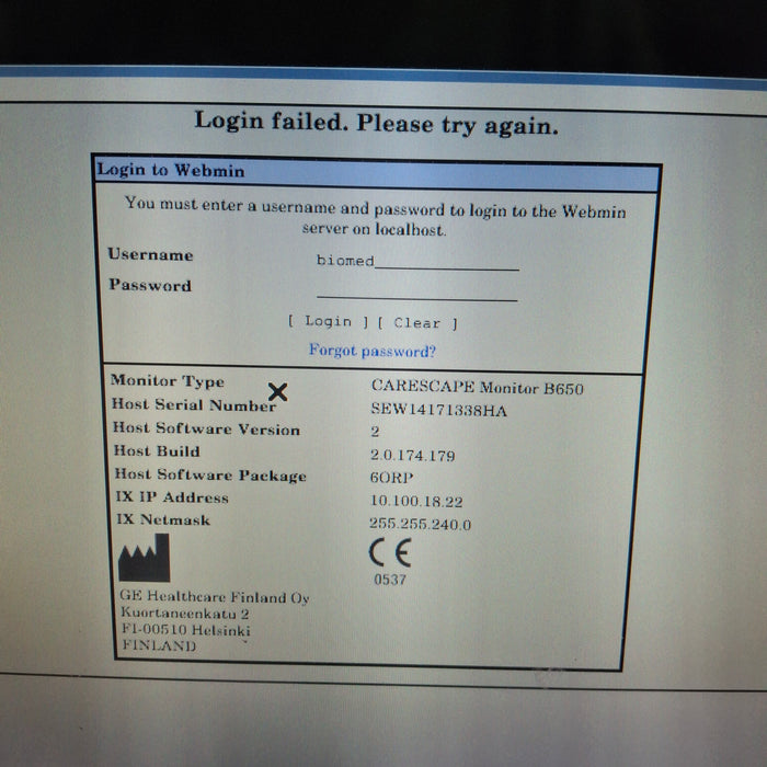 GE Healthcare GE Healthcare Carescape B650 Anesthesia Care Patient Monitor Patient Monitors reLink Medical